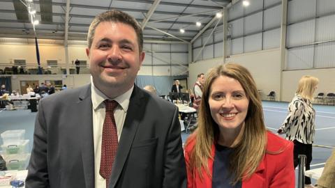 The Labour leader of Telford and Wrekin Council, Shaun Davies alongside his wife Elise