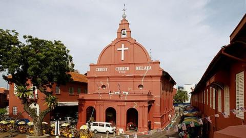 Malaysia's iconic Christ Church in the city of Malacca