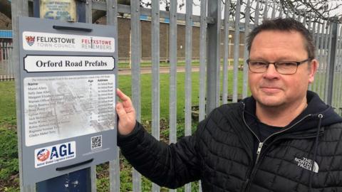 One of the interactive signs commemorating the 1953 North Sea flood