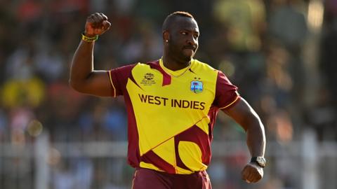 Andre Russell celebrates