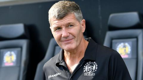 Rob Baxter smiles during Exeter's win over Bristol