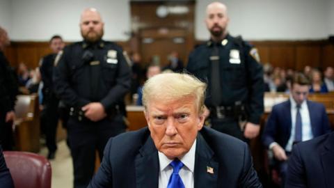 Donald Trump in court, 30 May 2024