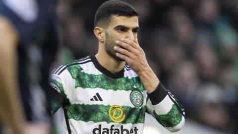 Liel Abada in action for Celtic during a cinch Premiership match between Celtic and Ross County at Celtic Park