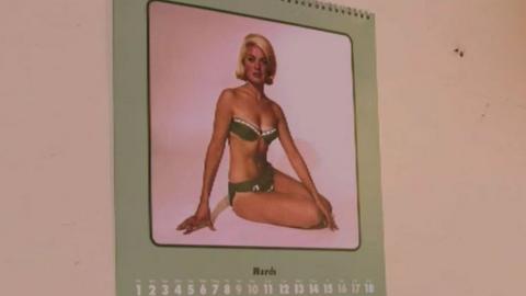 It was perfectly acceptable for calendars of women to be up on the factory walls