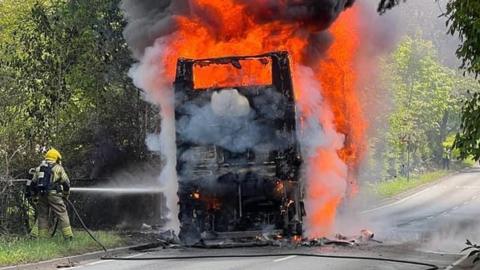 Bordon bus fire