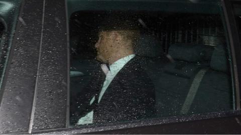 Prince Harry inside a car