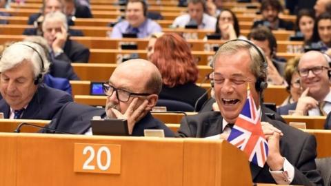 Nigel Farage with Union Jack