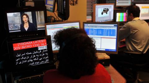 File photo of 鶹Լ Persian television channel studio (2009)