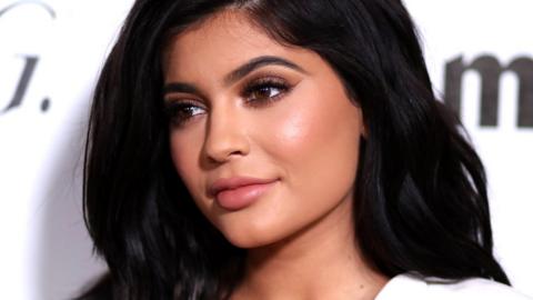Kylie Jenner in close-up shot at Marie Claire event