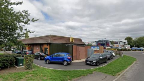 The current Trowbridge McDonalds with a drive-thru