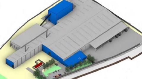 Proposed plasterboard factory