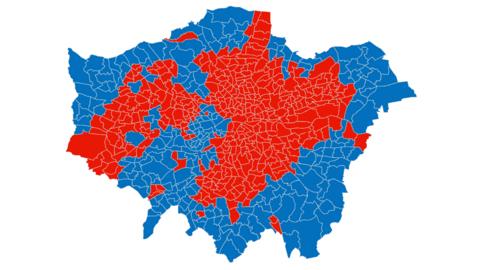 London ward-level map