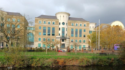 The Beta Building, a five-storey office building in Kings Road, a key road in teh centre of Reading.