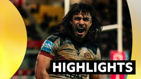 Catalans Dragons' Solomona Faataape celebrates scoring a try against Huddersfield.