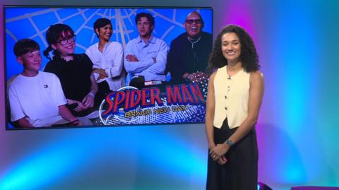 Nina on the Newsround set