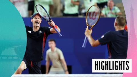 GB's Andy Murray & Dan Evans celebrate