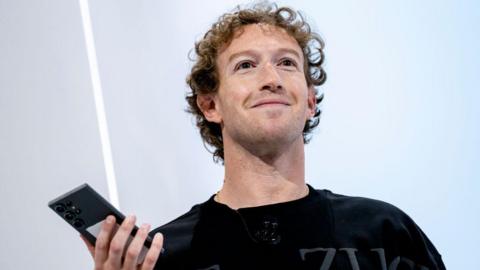 Mark Zuckerberg, chief executive officer of Meta Platforms Inc., arrives for the Meta Connect event in Menlo Park, California, US, on Wednesday, Sept. 25, 2024