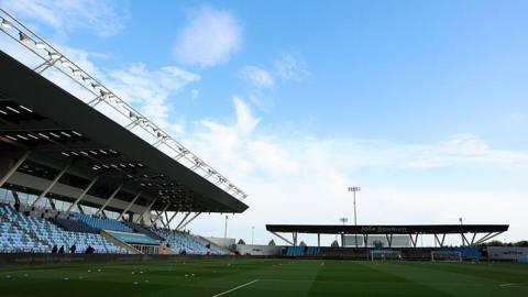 A general view inside an empty Joie Stadium