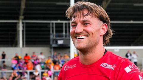 Chris Hankinson smiles after Salford's win over Castleford