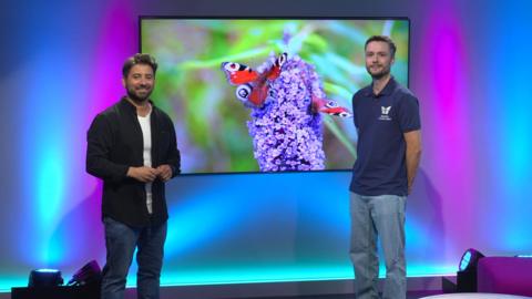 Ricky and Richard on the Newsround set