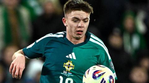 Patrick Kelly in action against Luxembourg