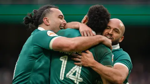 Ireland players celebrate