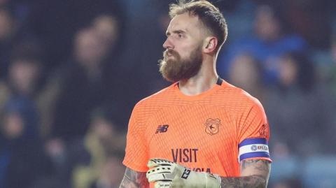 Jak Alnwick in action for Cardiff City