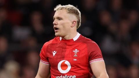 Blair Murray in action for Wales