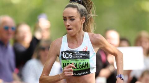 Eilish McColgan at the London Marathon