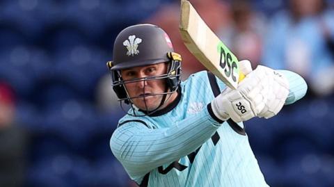 Jason Roy strikes out for Surrey in Cardiff