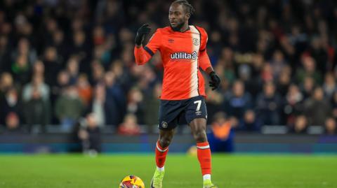 Luton Town's Victor Moses in action