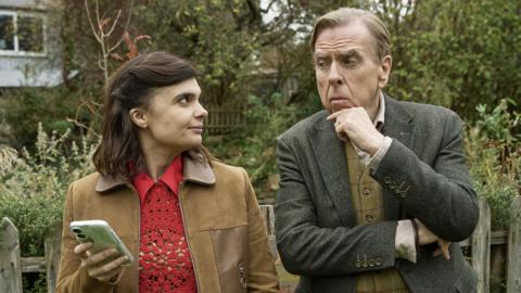 Timothy Spall as John Chapel and Gwyneth Keyworth as DS Janie Mallowan in Death Valley