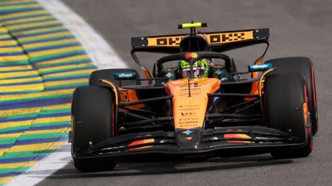 McLaren's Lando Norris during qualifying for the Sao Paulo Grand Prix