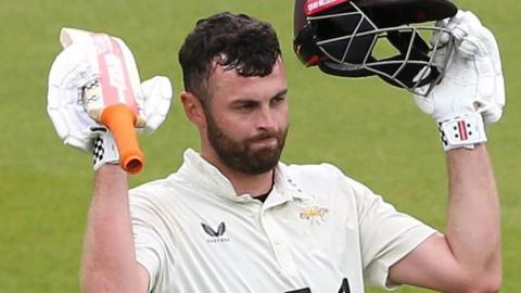 Dom Sibley celebrates scoring century