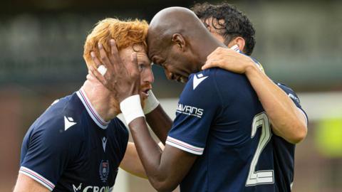 Dundee players celebrating