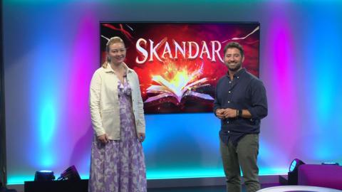Ricky on the Newsround set