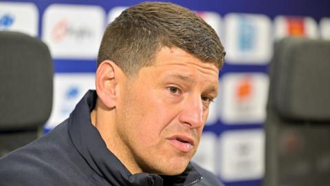 Wigan Warriors head coach Matt Peet addresses the media at a press conference