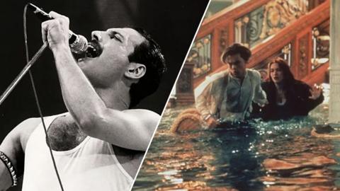 Freddie Mercury (Bohemian Rhapsody), Leonardo Di Caprio and Kate Winslet (Titanic)