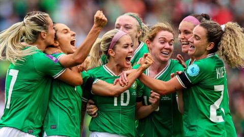 Denise O'Sullivan celebrates scoring a goal