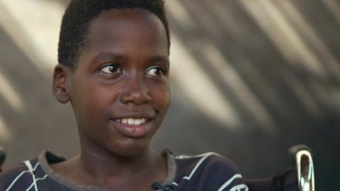 Boy smiling