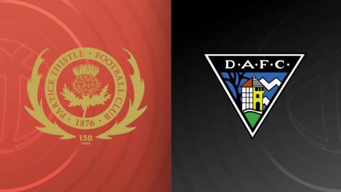 Partick Thistle and Dunfermline Athletic badges