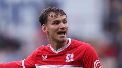 Rav van den Berg playing for Middlesbrough at Bradford in a pre-season friendly