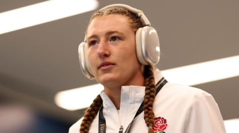 Emma Sing in an England tracksuit