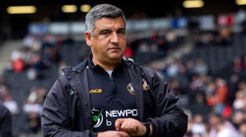 Newport County head coach Nelson Jardim