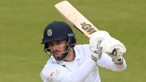 Hampshire captain James Vince plays a shot