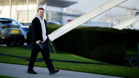 Matthijs de Ligt arrives at Carrington Training Ground