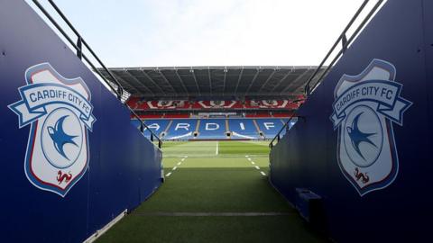 View from the tunnel at the Cardiff City stadium