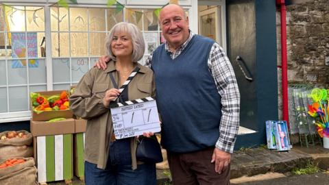 Ruth Jones and Steve Speirs, in new Welsh BBC comedy, Better Later