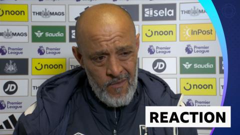 Nuno Espirito Santo gives BBC Sport an interview after Newcastle beat West Ham 3-1