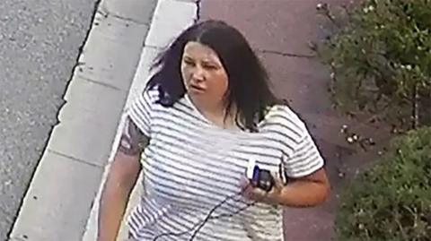 Woman suspected of Monaco bomb attack walks down the street